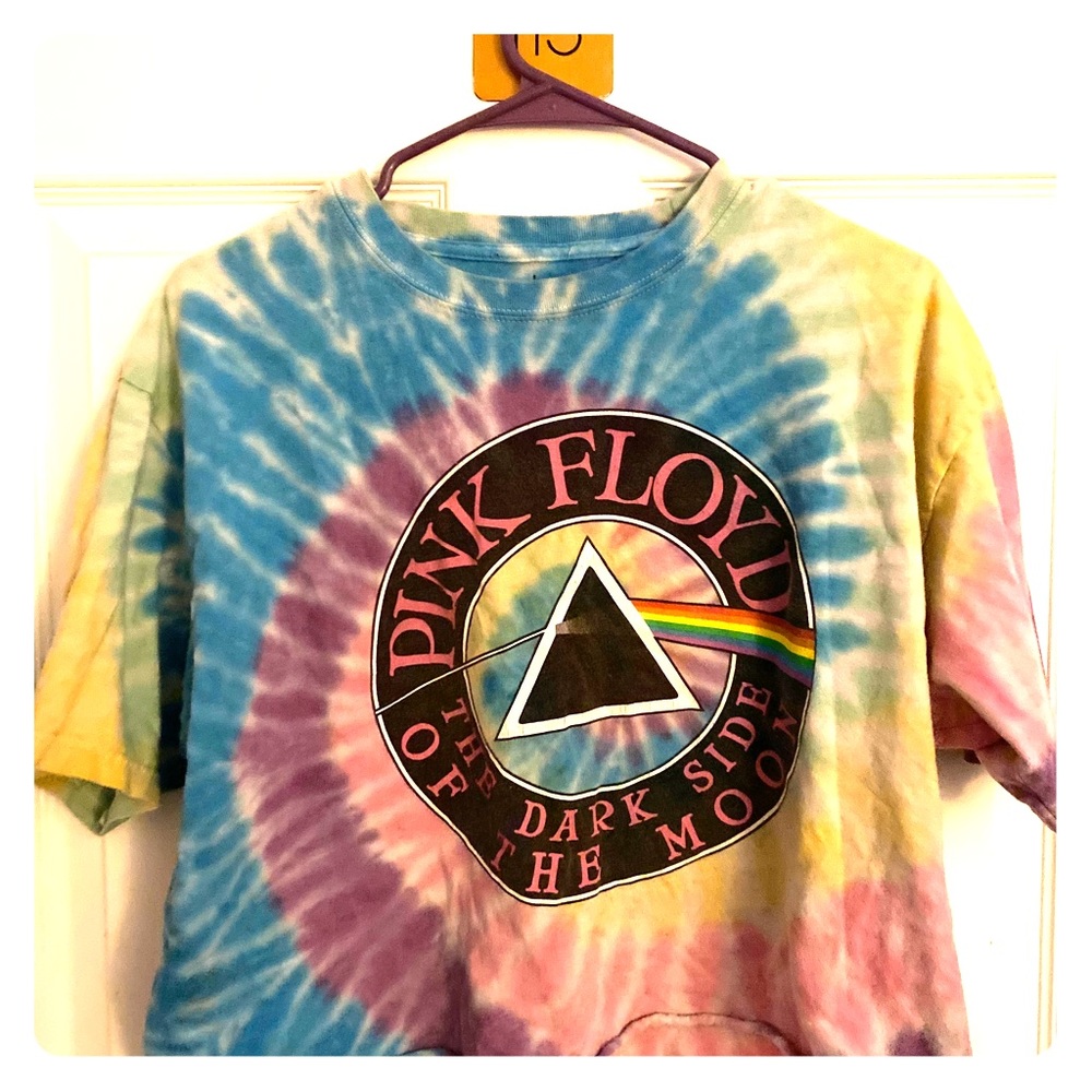 #pink Floyd t shirt crop top